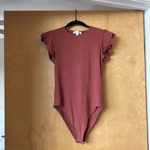 She and Sky Maroon Body Suit